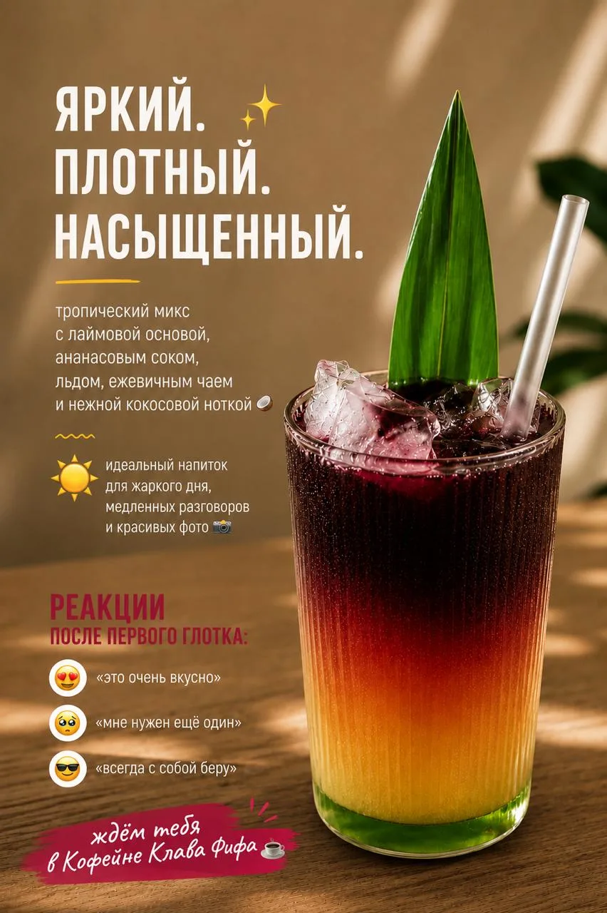 Откройте для себя яркий вкус лета — лимонад «Ежевичный комплимент» ждёт вас в нашей коф...