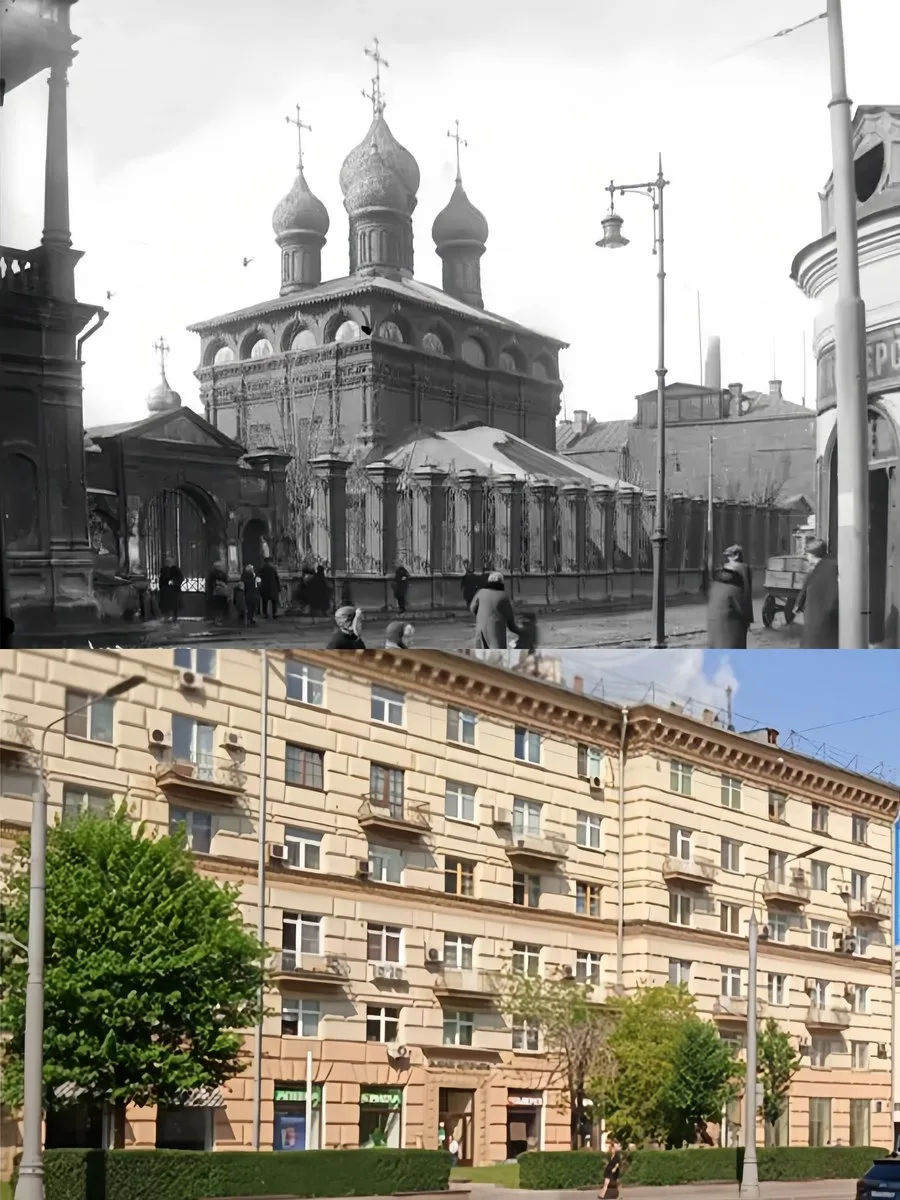 📍Большая Полянка. 

1930/2024 год.

💡Храм Святых Космы и Дамиана, что в Кадашах, — один из красиве