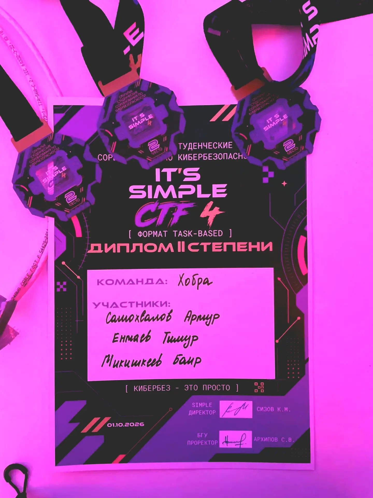 🥈 2 место на «It's SIMPLE CTF»!