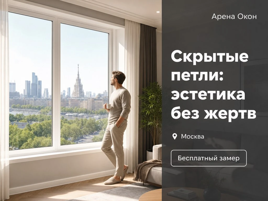 🪟 Миф: скрытые петли крадут свет. Реальность: теряете всего 10–15 мм высоты остекления...