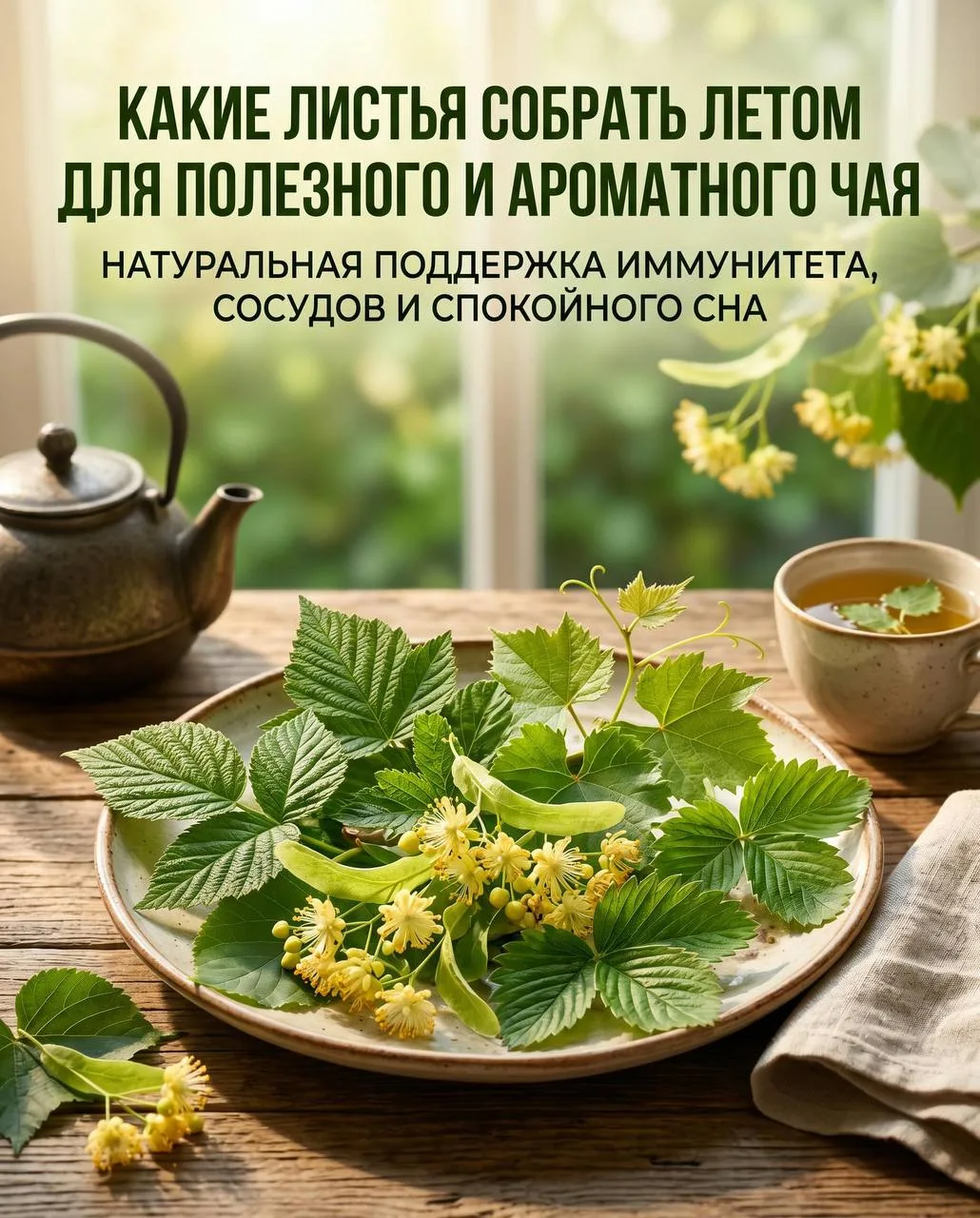 Какие листья собрать летом для ароматного чая?

ЛИСТ ЗЕМЛЯНИКИ
• Способствует мягкому очищению орган