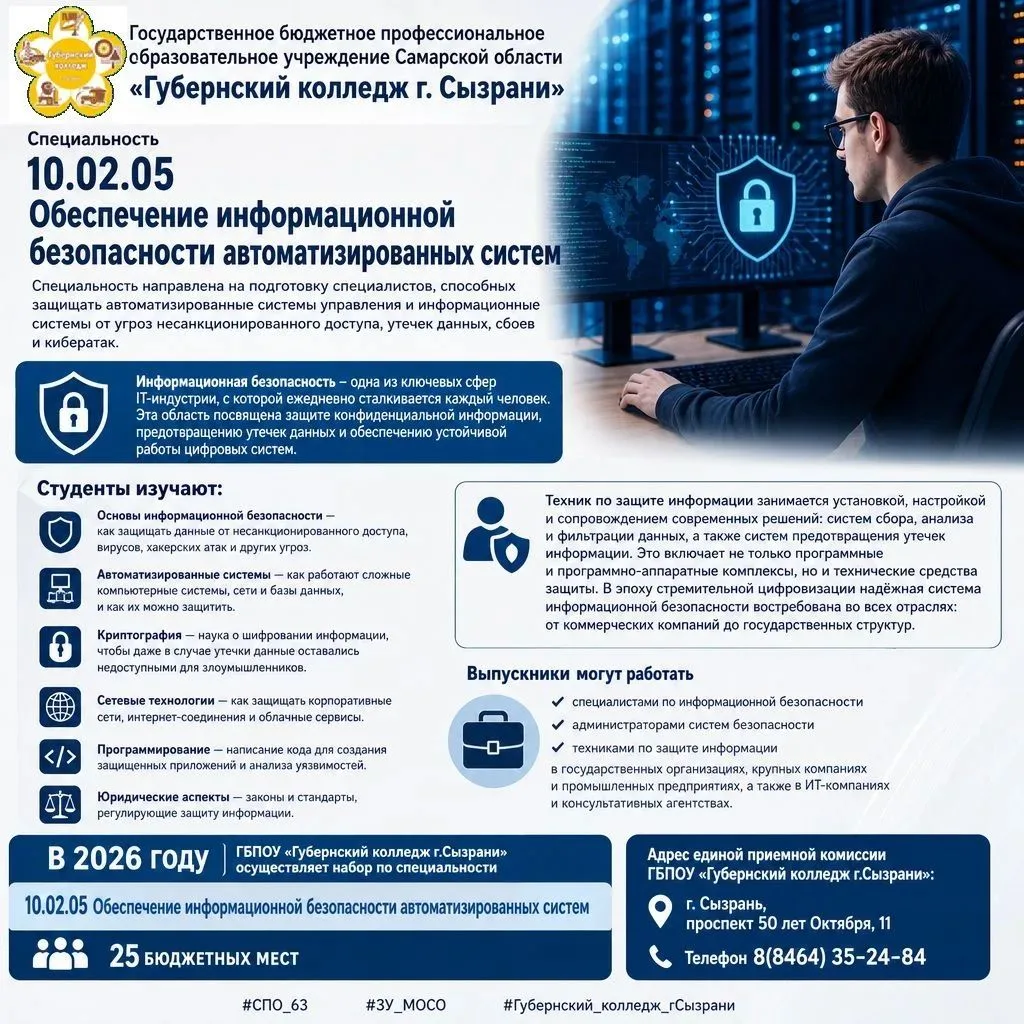 📍Адрес единой приемной комиссии ГБПОУ "Губернский колледж г.Сызрани": г. Сызрань, прос...