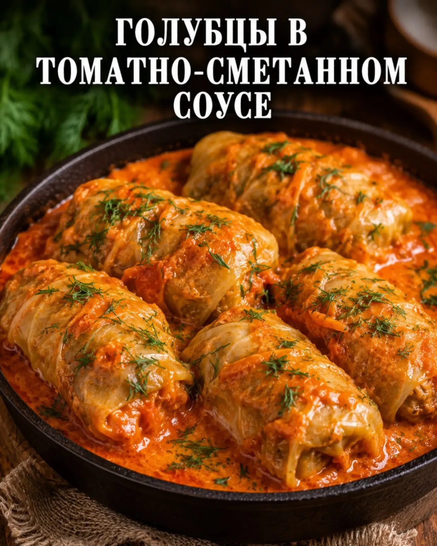 ГОЛУБЦЫ В ТОМАТНО-СМЕТАННОМ СОУСЕ — НЕЖНЫЕ, СОЧНЫЕ И КАК У БАБУШКИ ❤️