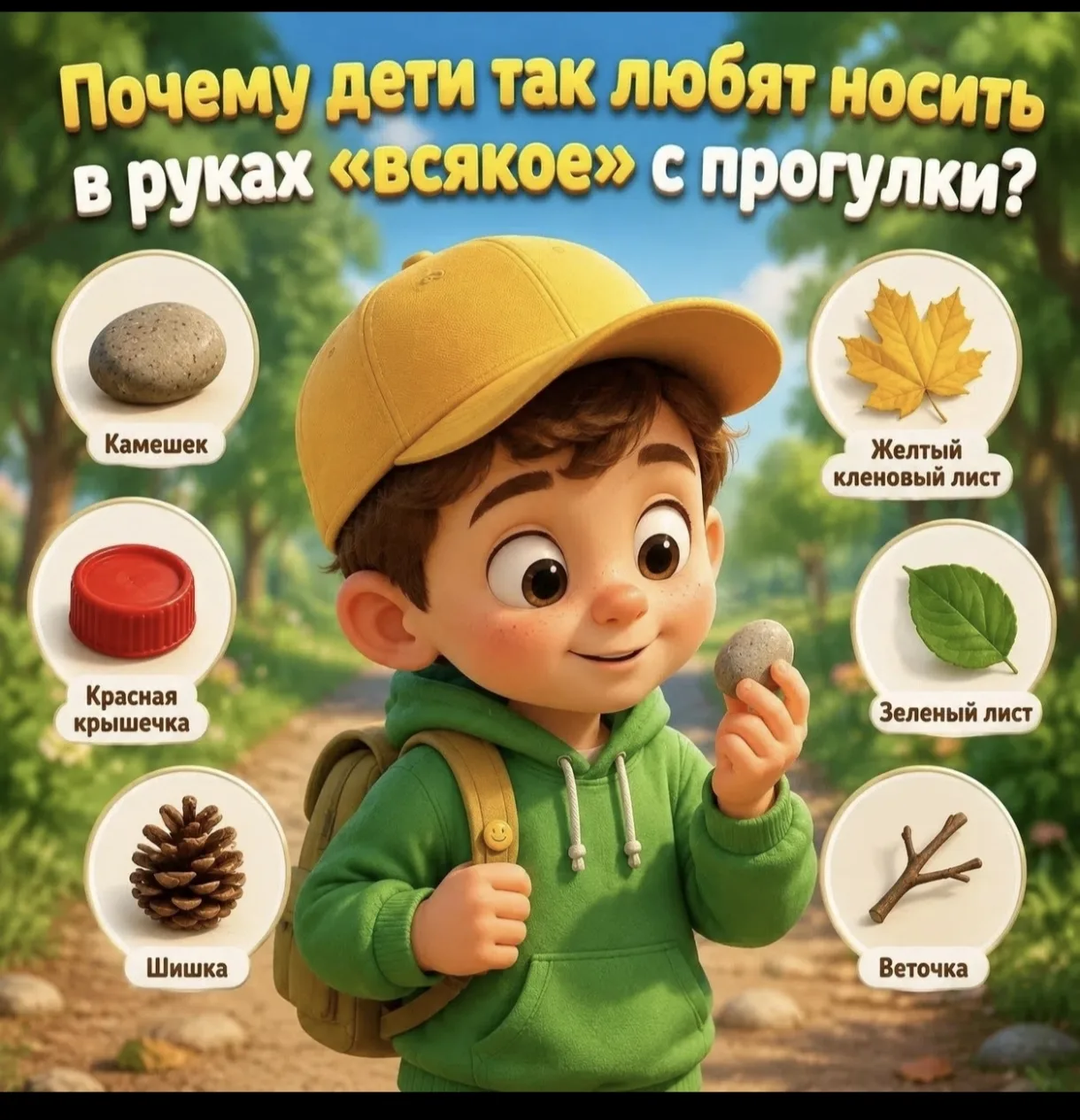 🔆 Маленький коллекционер: почему ребёнок несёт всё с улицы домой? 🌿

🔆 Потому что для него это — 