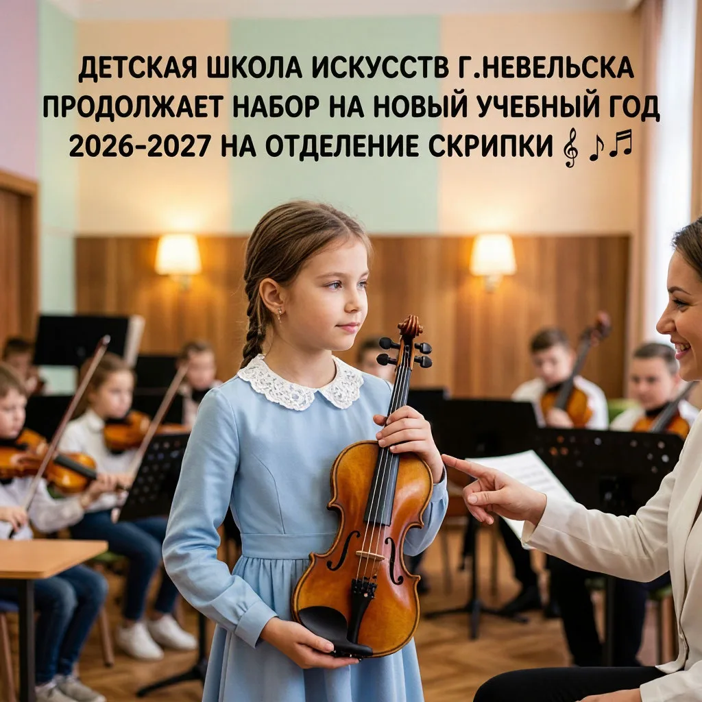Детская школа искусств г.Невельска продолжает набор на новый учебный год 2026-2027 на о...