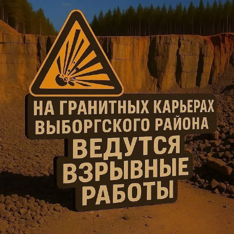 В Выборгском районе снова пройдут взрывные работы в карьерах