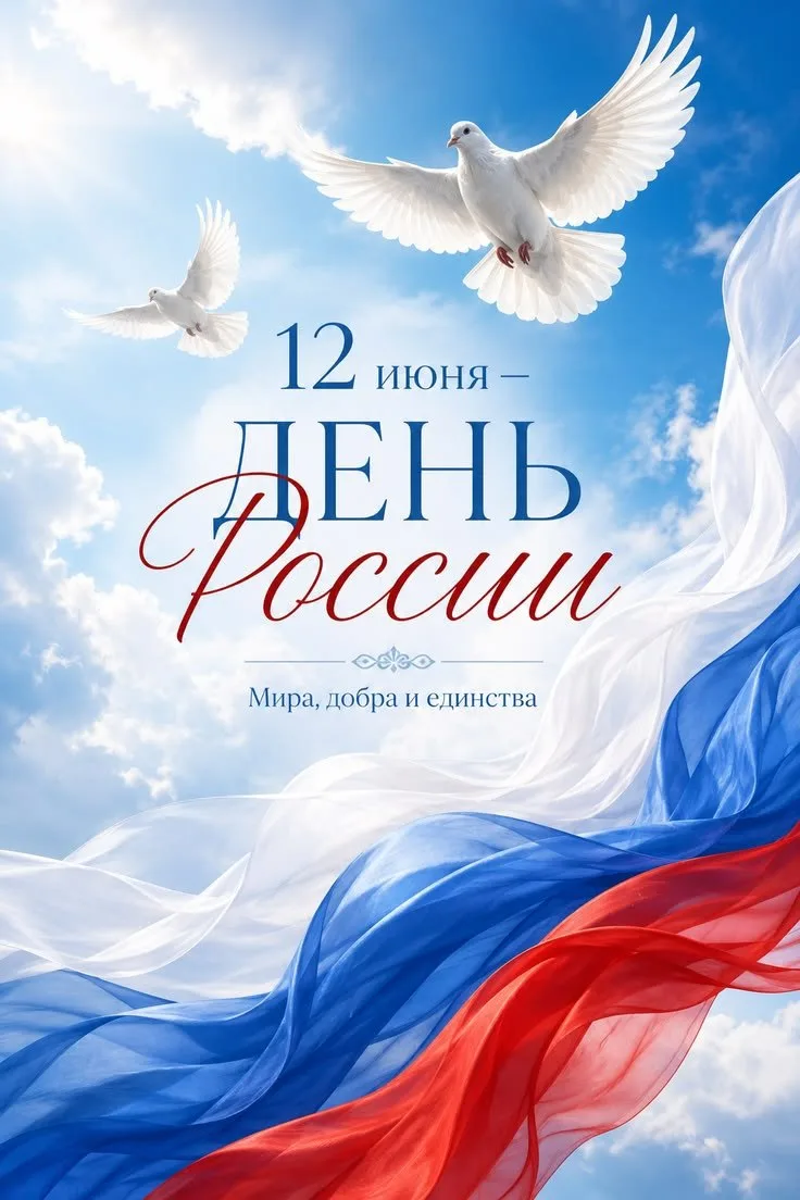 С Днём России! 🇷🇺

Этот день символизирует единство нашей страны, многовековую историю и общие цен