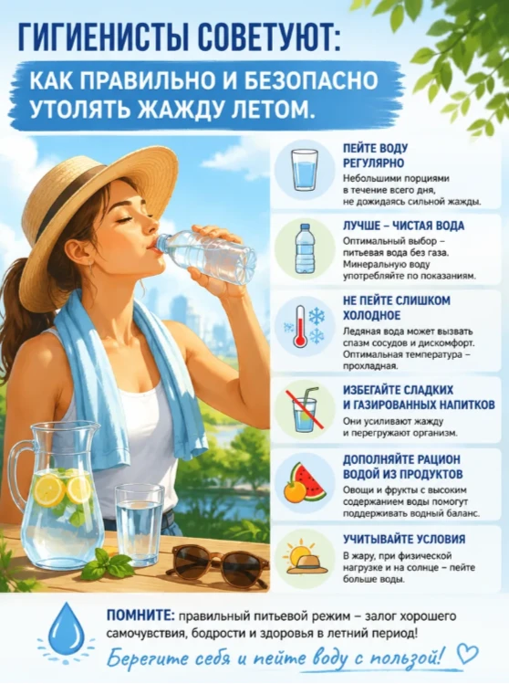 Гигиенисты советуют: как правильно и безопасно утолять жажду летом