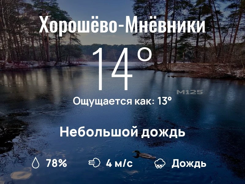 Что с погодой в Хорошёво-Мнёвниках?