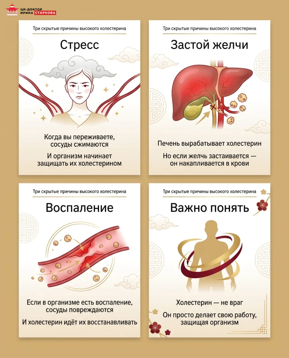 3️⃣ скрытые причины высокого холестерина  Мне часто пишут:  «Ирина Леонидовна, я убрала яйца, масло,