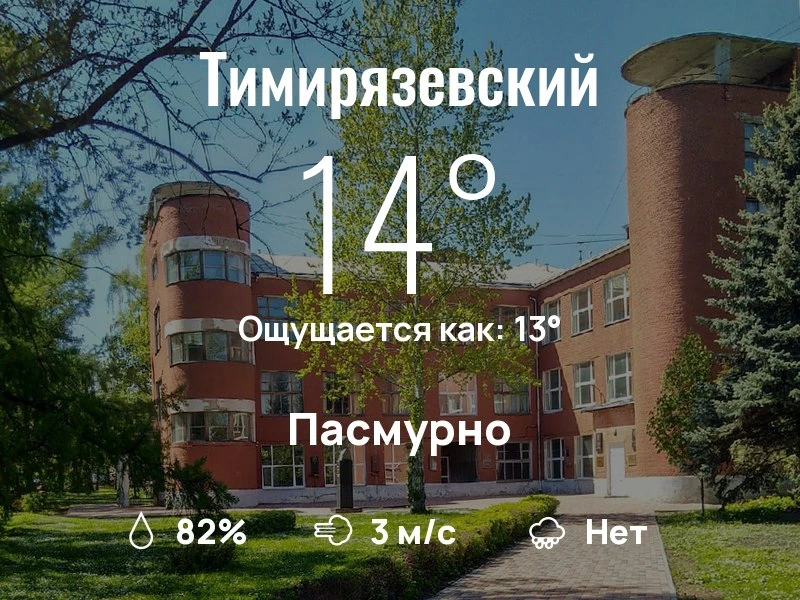 Что с погодой в Тимирязевском?