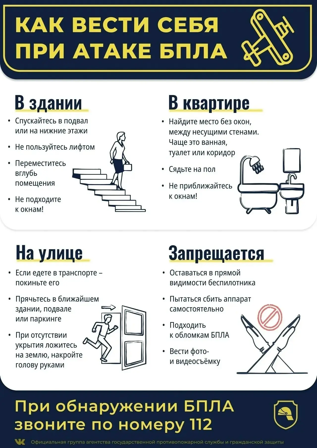 ‼ Как вести себя при атаке БПЛА. #антитеррор