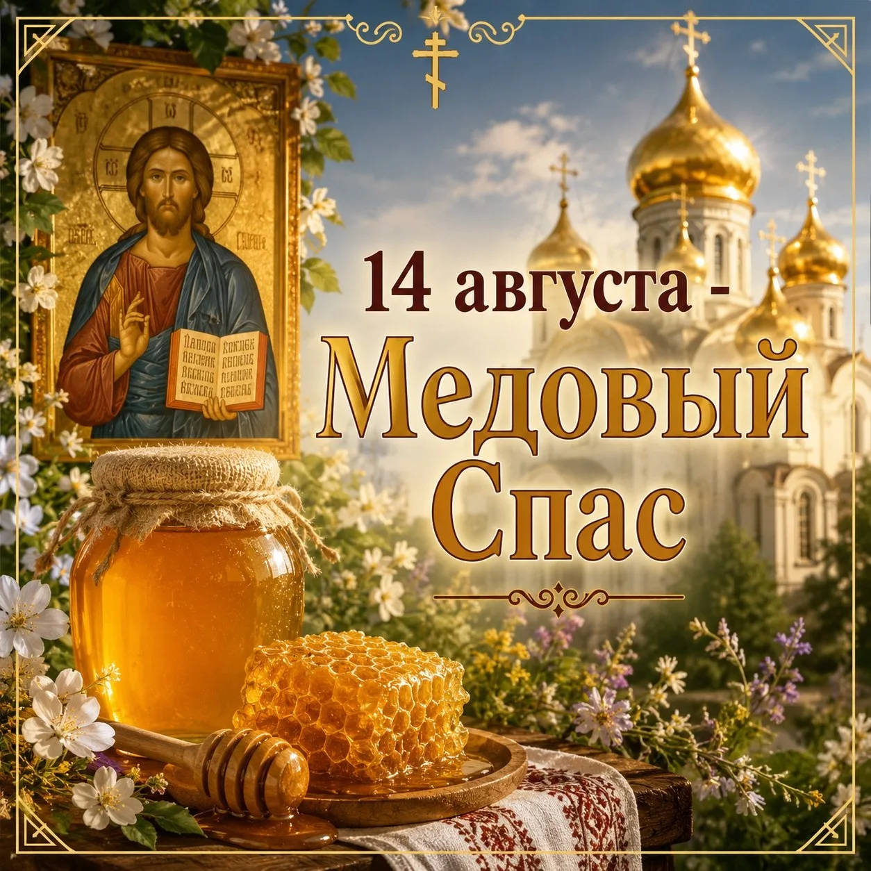 🍯 Сегодня наступает светлый и теплый праздник — Медовый Спас! 14 августа мы встречаем ...