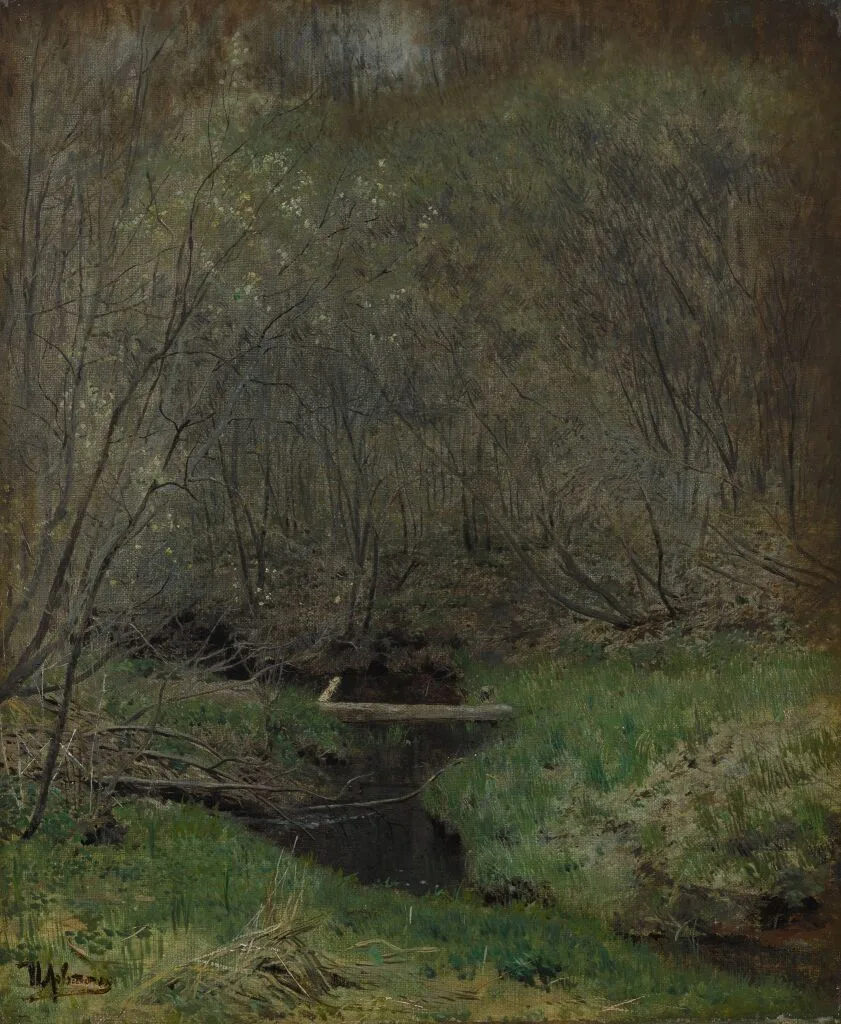🎨 «Весной в лесу». Исаак Ильич Левитан. 1882 год.