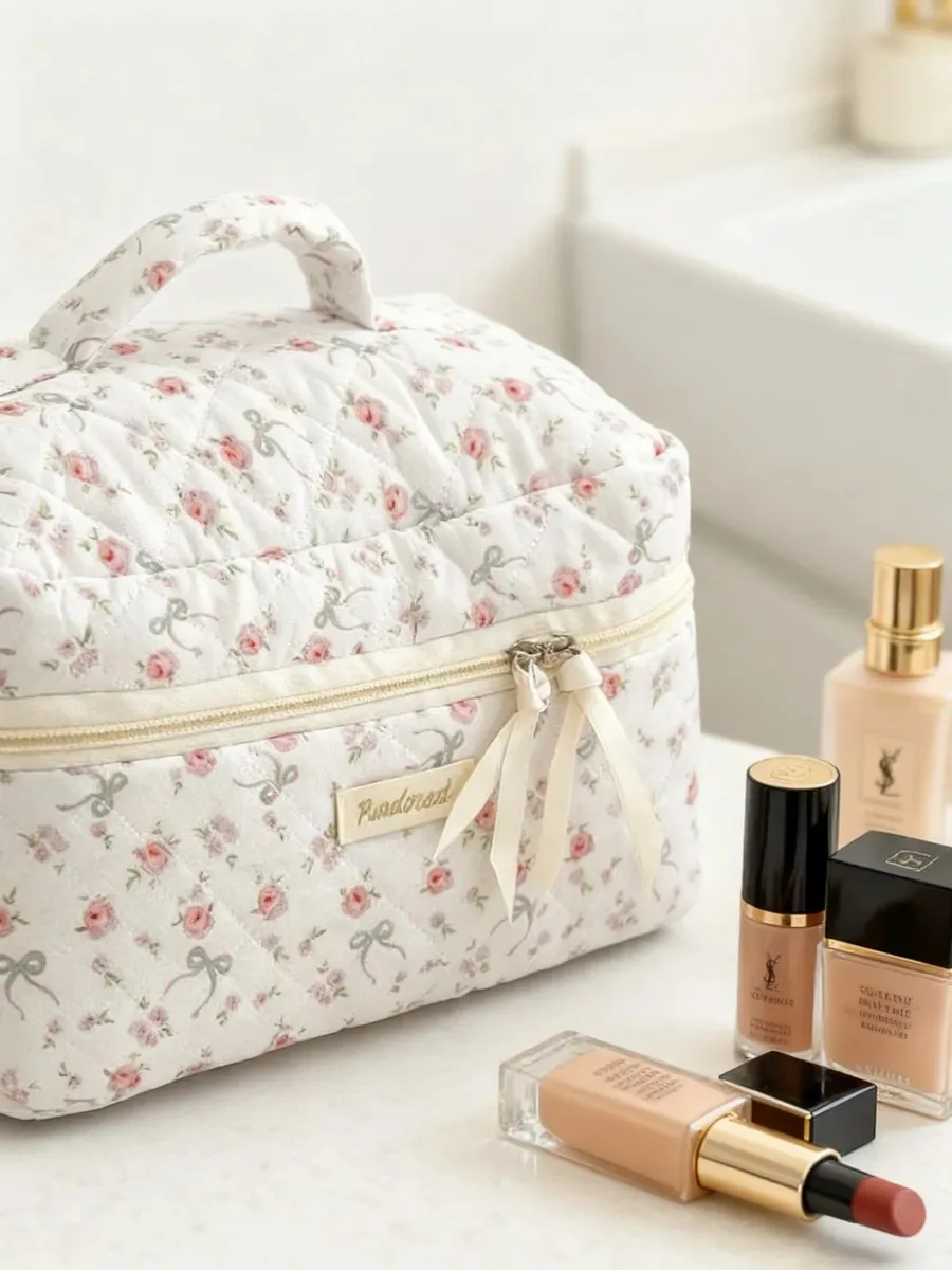 🌺Добавьте нотку уюта в ваши бьюти‑ритуалы 💄

🌿Большая косметичка с бантиками ~ 814₽