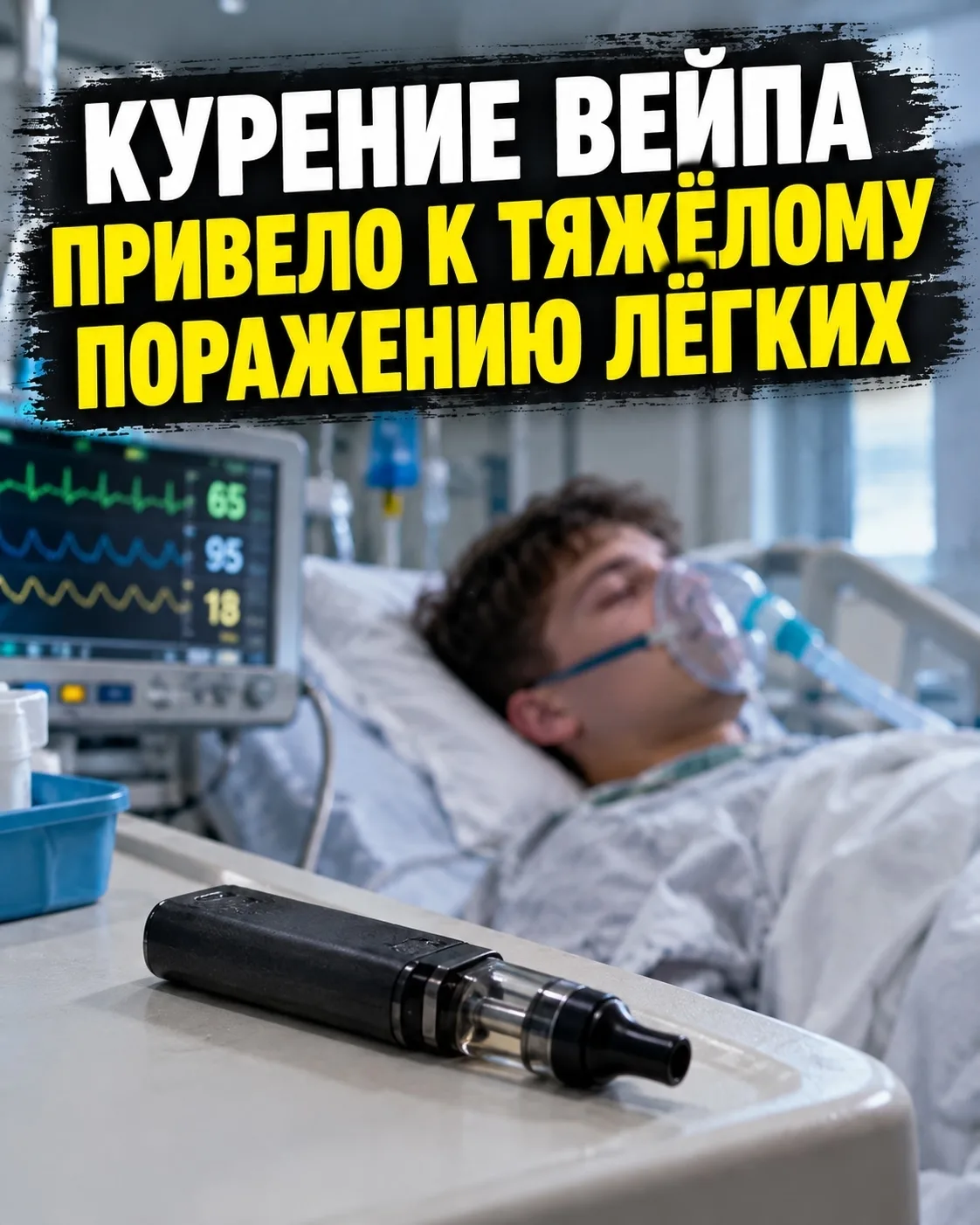 🤯В Кузбассе 16-летний подросток оказался в реанимации после двух лет курения вейпа