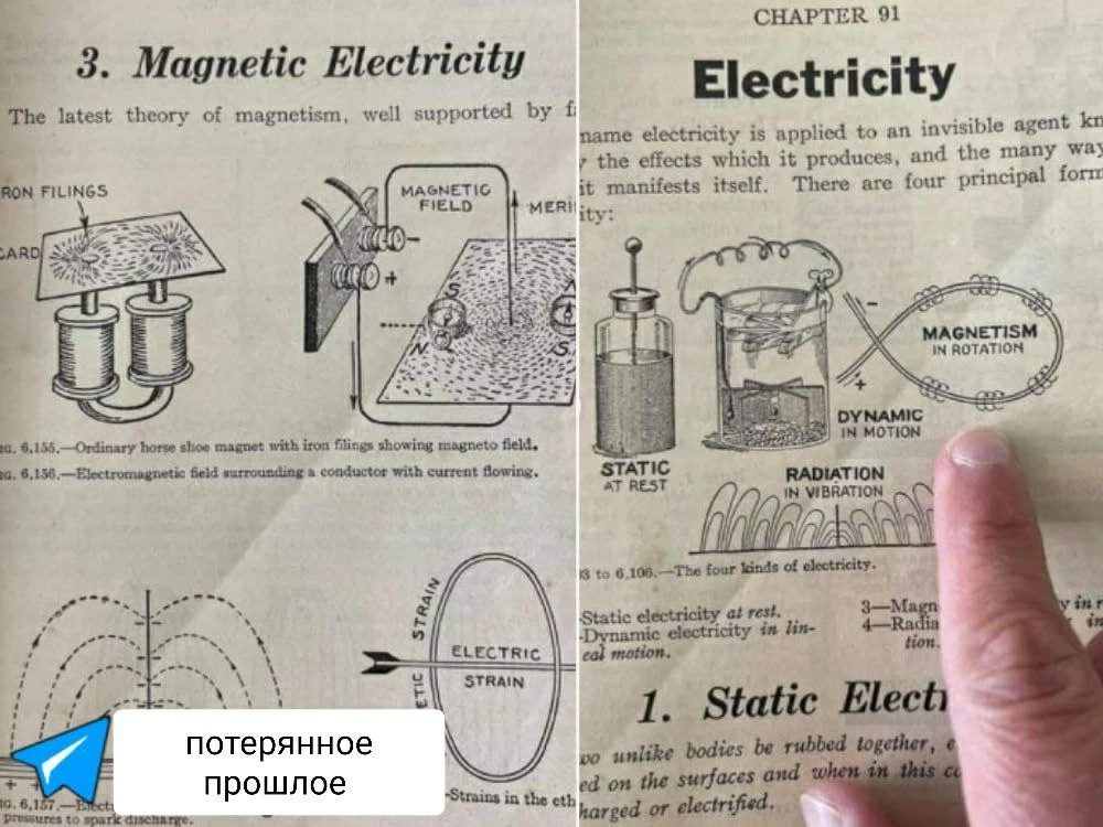 Книга 1921г Audels Engineers and Mechanics Guide 8 делилась знаниями об атмосферном, магнетическом э