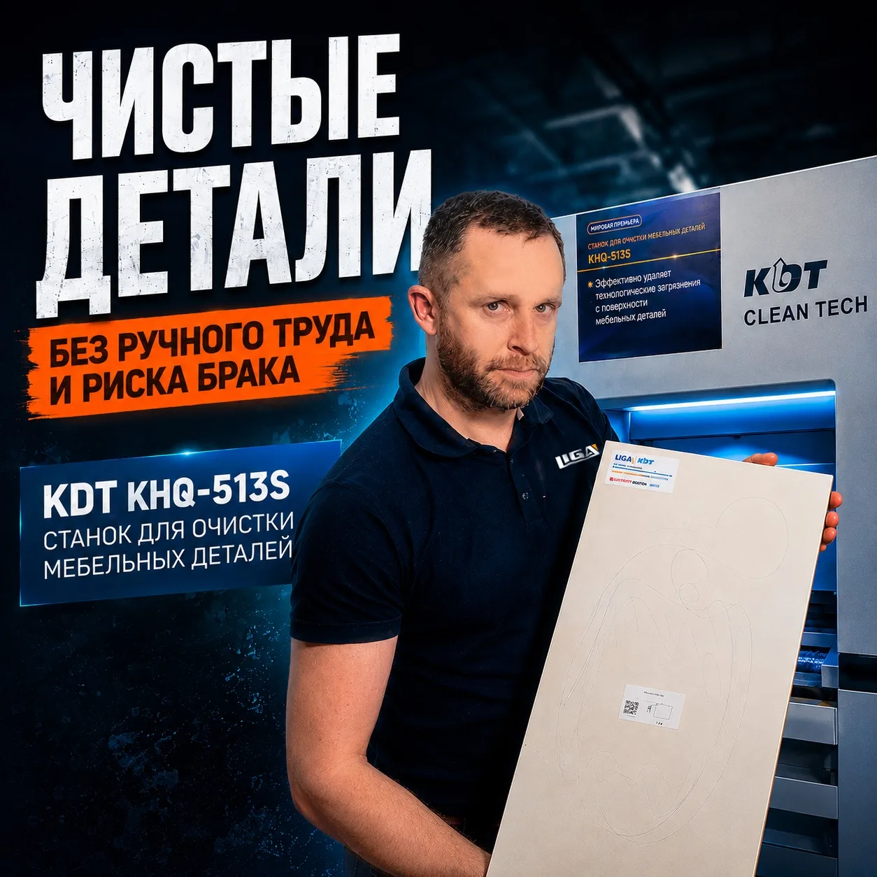 Клиент открывает упаковку мебели и.......

...видит на деталях пыль, опилки в углах, остатки клея и 