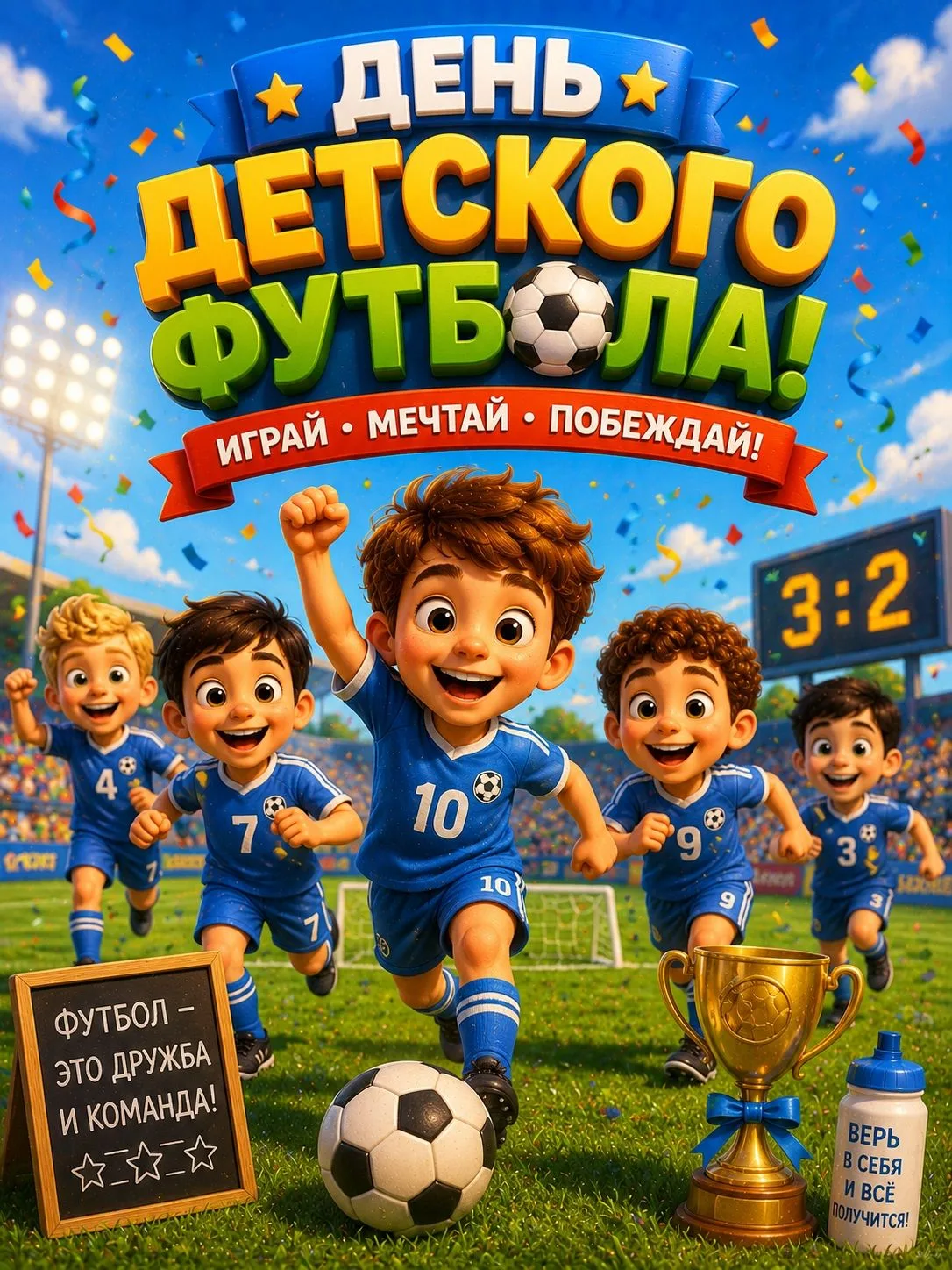 🏃 19 июня — День детского футбола! ⚽⁣

Футбол — это не только про голы и победы. Это про умение слы