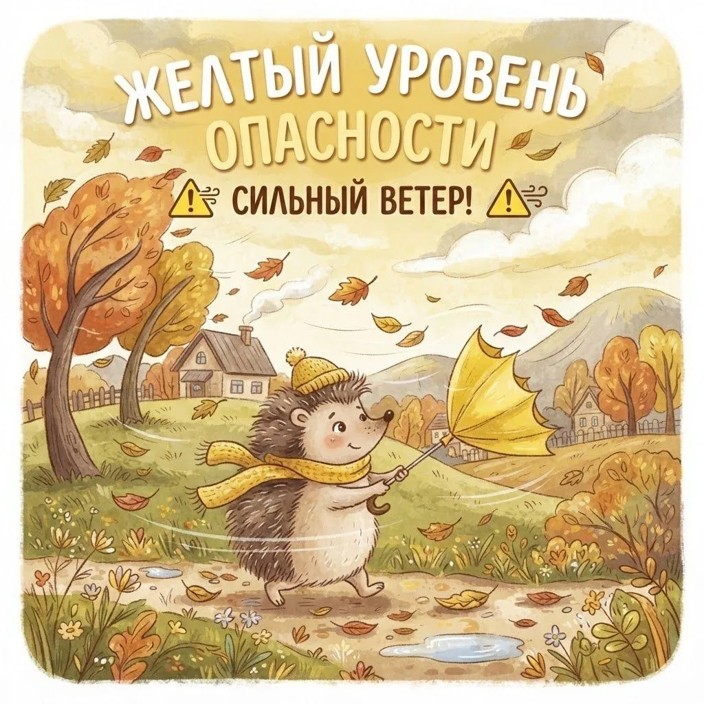 Желтый уровень погодной опасности прогнозируют в Москве ⚡