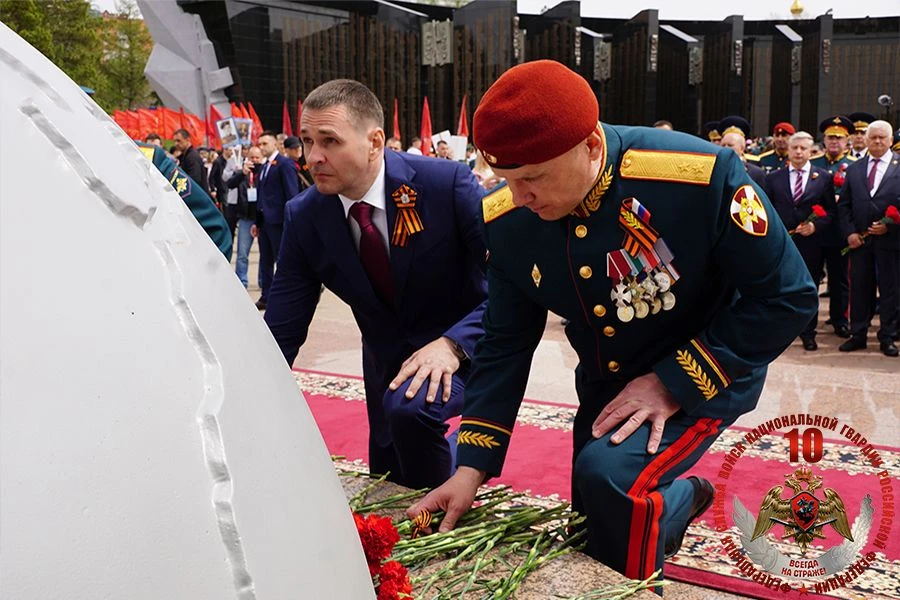Росгвардейцы Восточного округа приняли участие в мероприятиях, посвященных Дню Победы🇷🇺  📢Руководящи