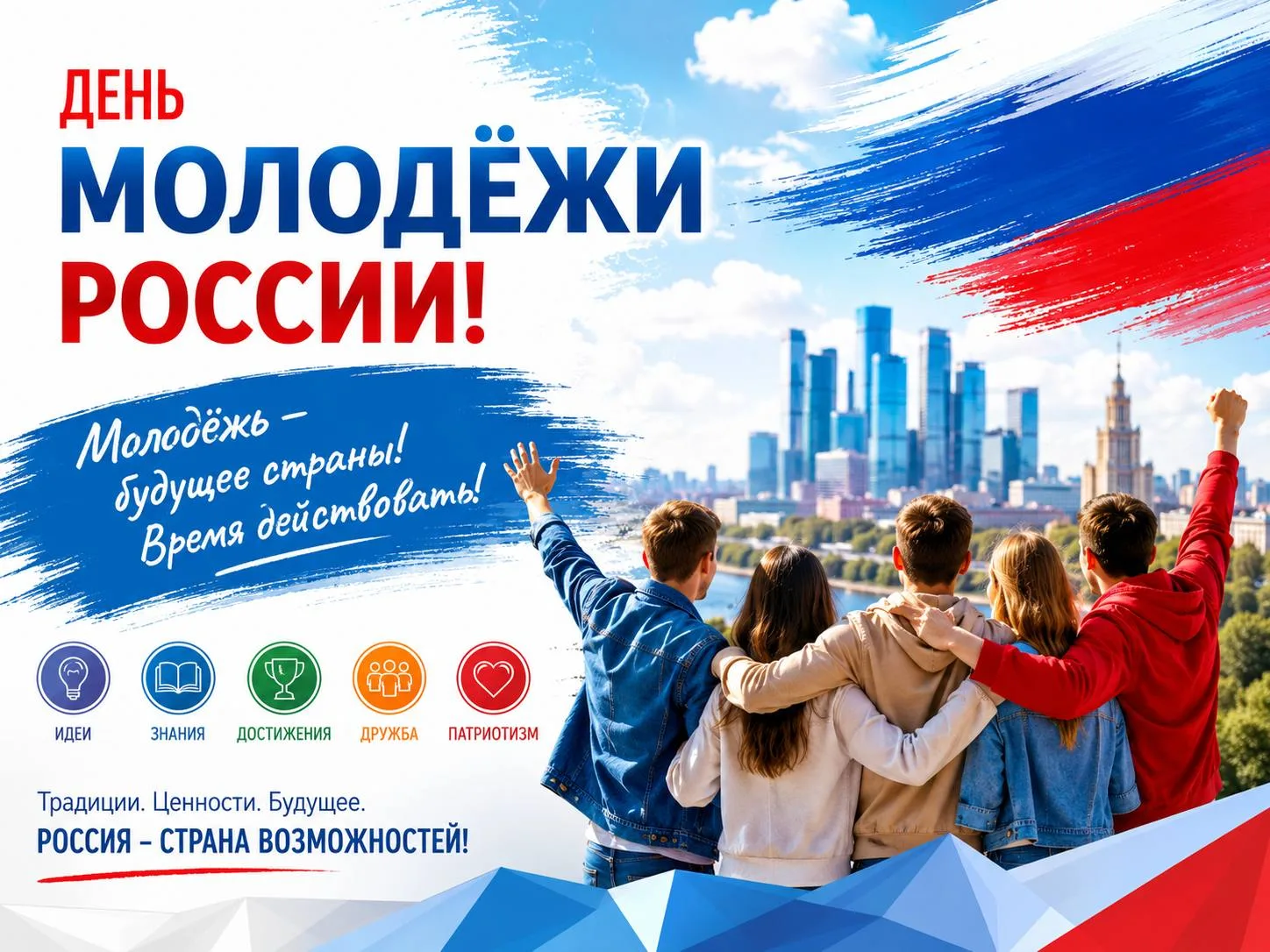 🇷🇺 День молодёжи-это праздник энергии, творчества и стремления к развитию. 
📃 Его история началас
