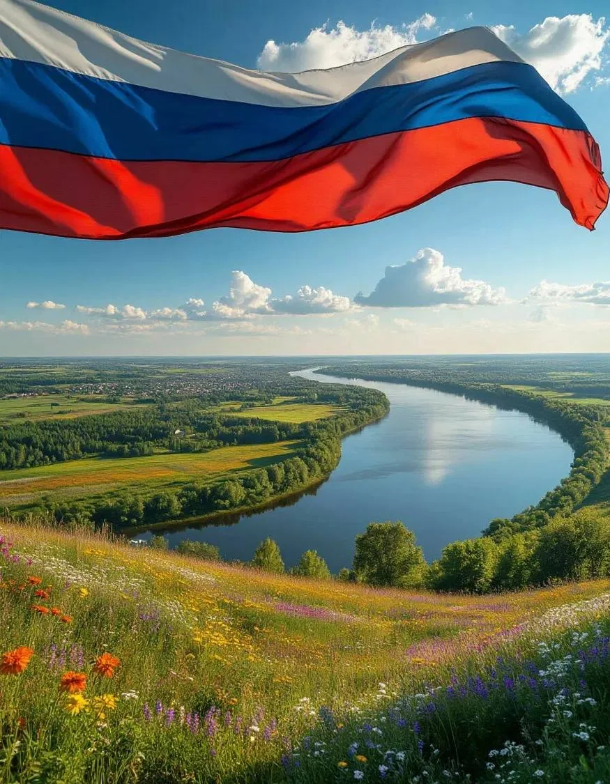 С ДНЕМ РОССИИ! 
 
Россия-Русь возрождается 
 
Русь древняя, Русь великая, 
Русь бескрайняя, Русь оби