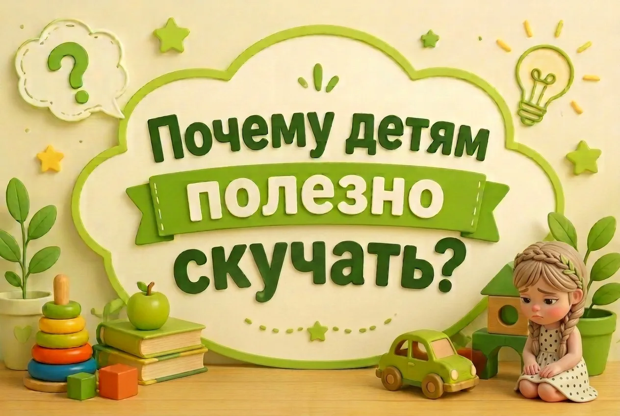 😴 Почему детям полезно скучать?

Скука — это не проблема, а важный этап развития.

Когда ребёнку не