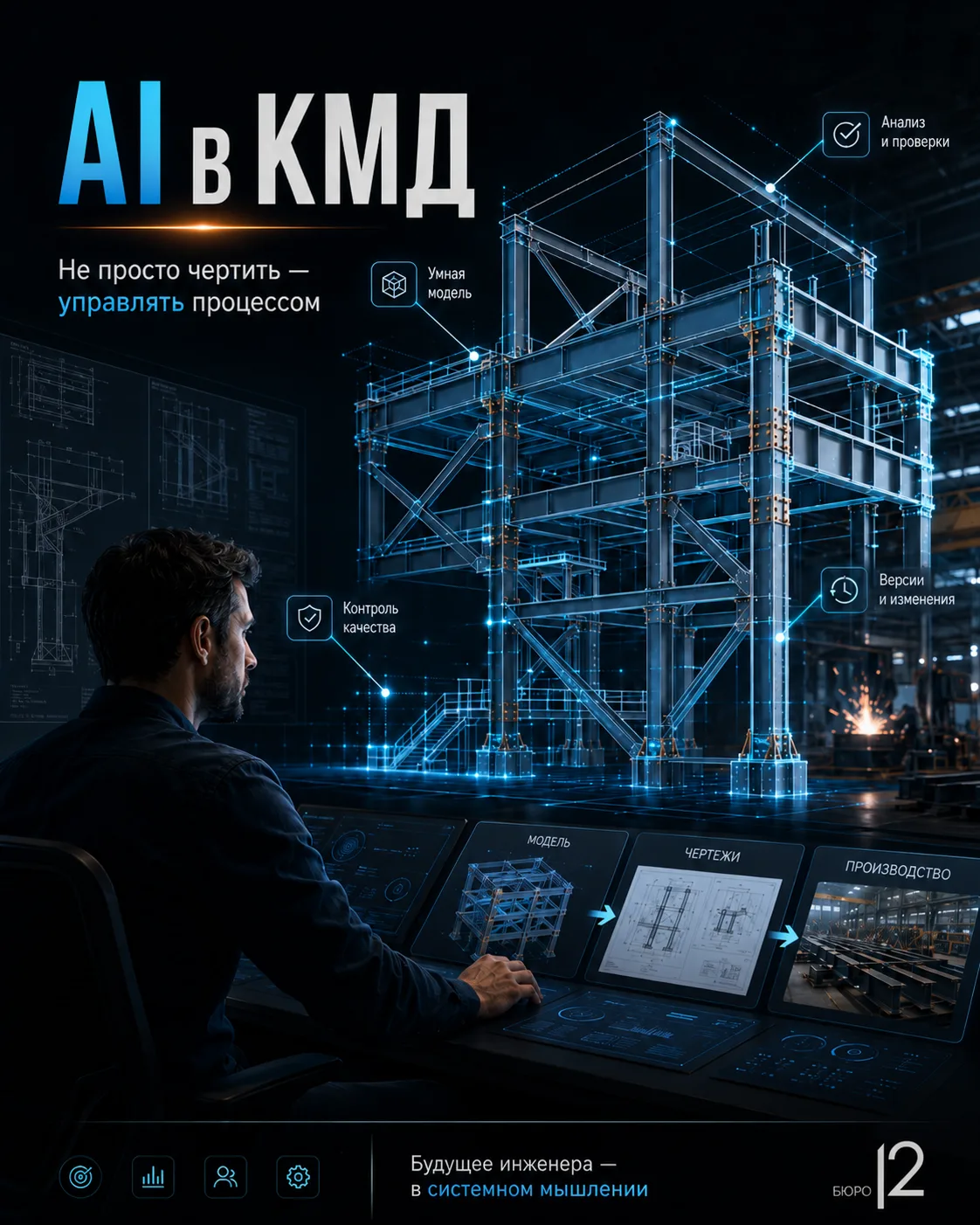AI в КМД: почему проектировщик будущего будет управлять процессом

В КМД долгое время ценилось прост