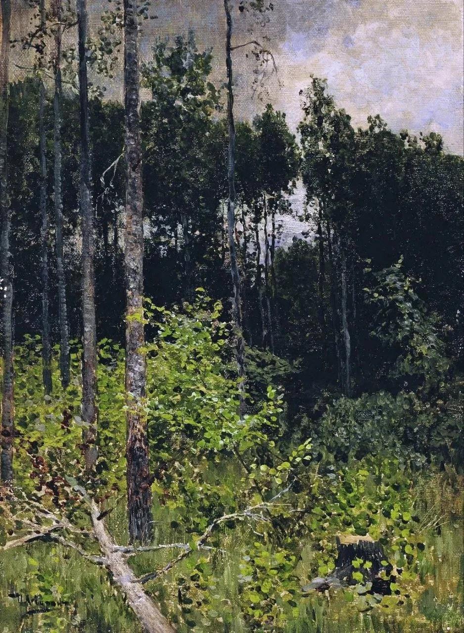 "Осиновая рощица. Серый день", 1884