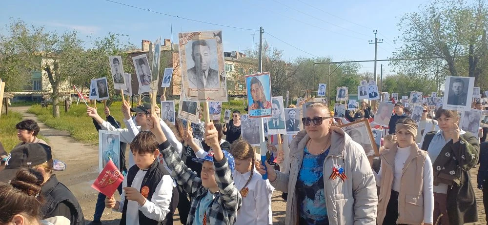 Шествие "Бессмертного полка" Село Трудфронт.#9мая#Победа