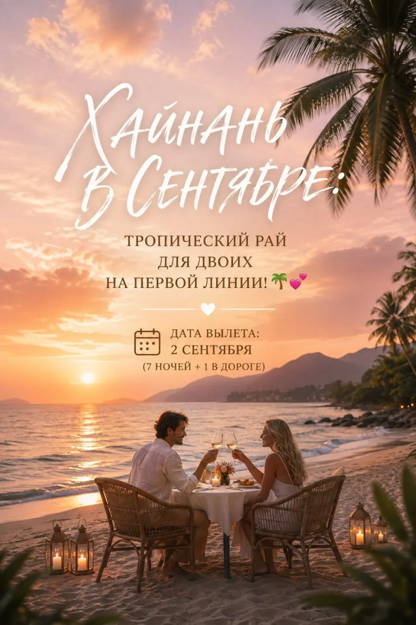 ХАЙНАНЬ В СЕНТЯБРЕ: ТРОПИЧЕСКИЙ РАЙ ДЛЯ ДВОИХ НА ПЕРВОЙ ЛИНИИ! 🇨🇳🌴💕