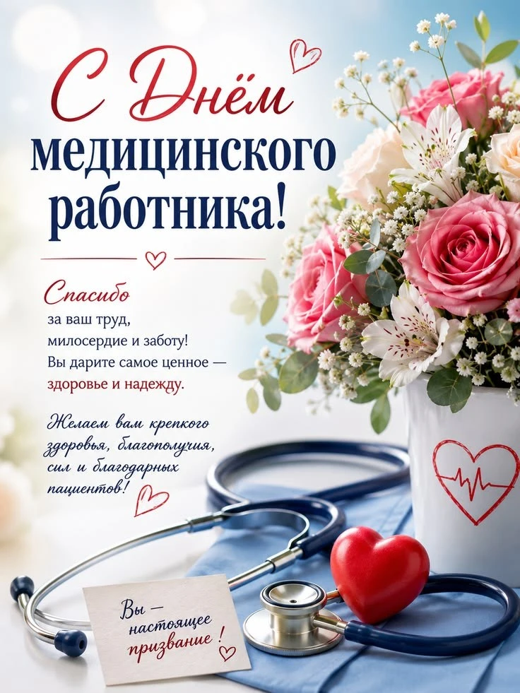 ✅ РУБРИКА “ХОТИМ ПОЖЕЛАТЬ…” ❤️
21 июня — День медицинского работника

Дорогие медицинские работники
