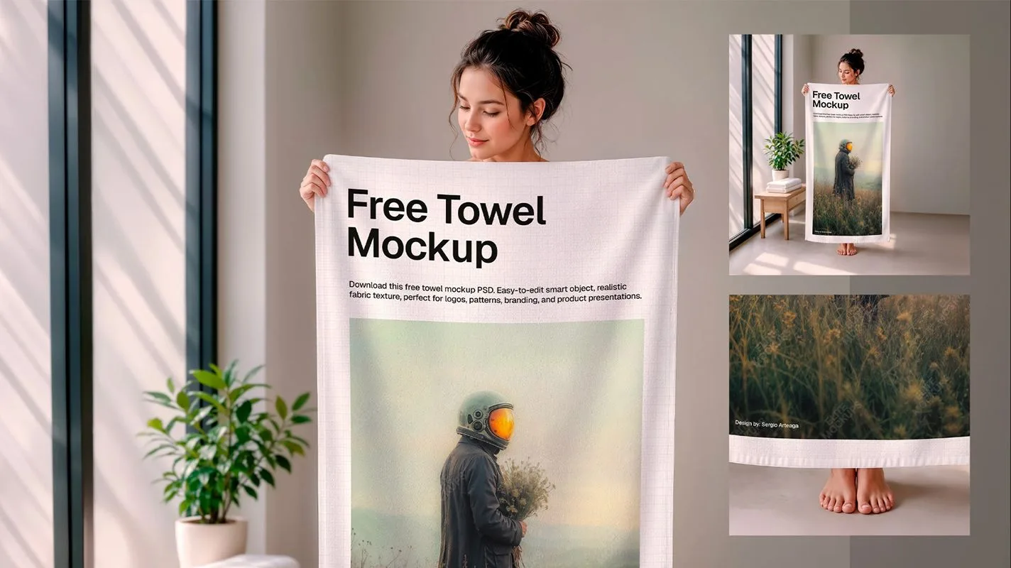 ► Мокап полотенца | Towel PSD Mockup