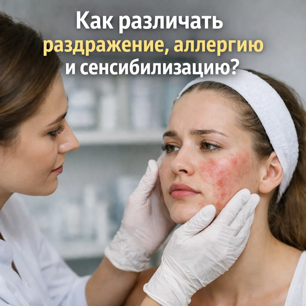 Чувствительность кожи: раздражение, аллергия, сенсибилизация — как различать 🧯🧬