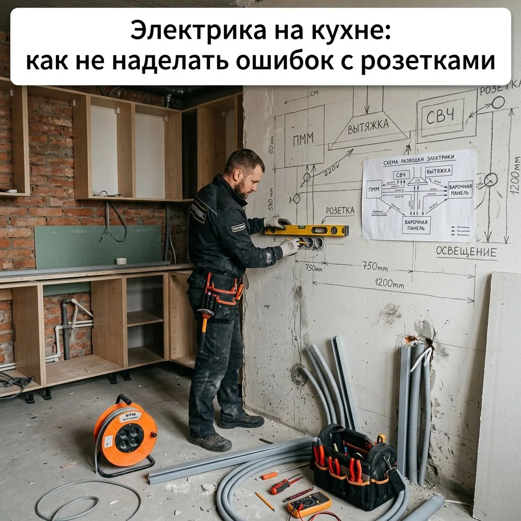 Планируете ремонт кухни и думаете, что с электрикой «как‑нибудь разберётесь»? 😩