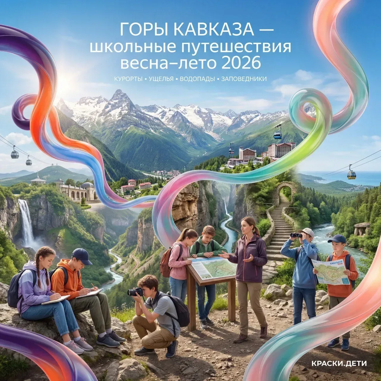 ⛰ ГОРЫ КАВКАЗА — школьные путешествия весна–лето 2026