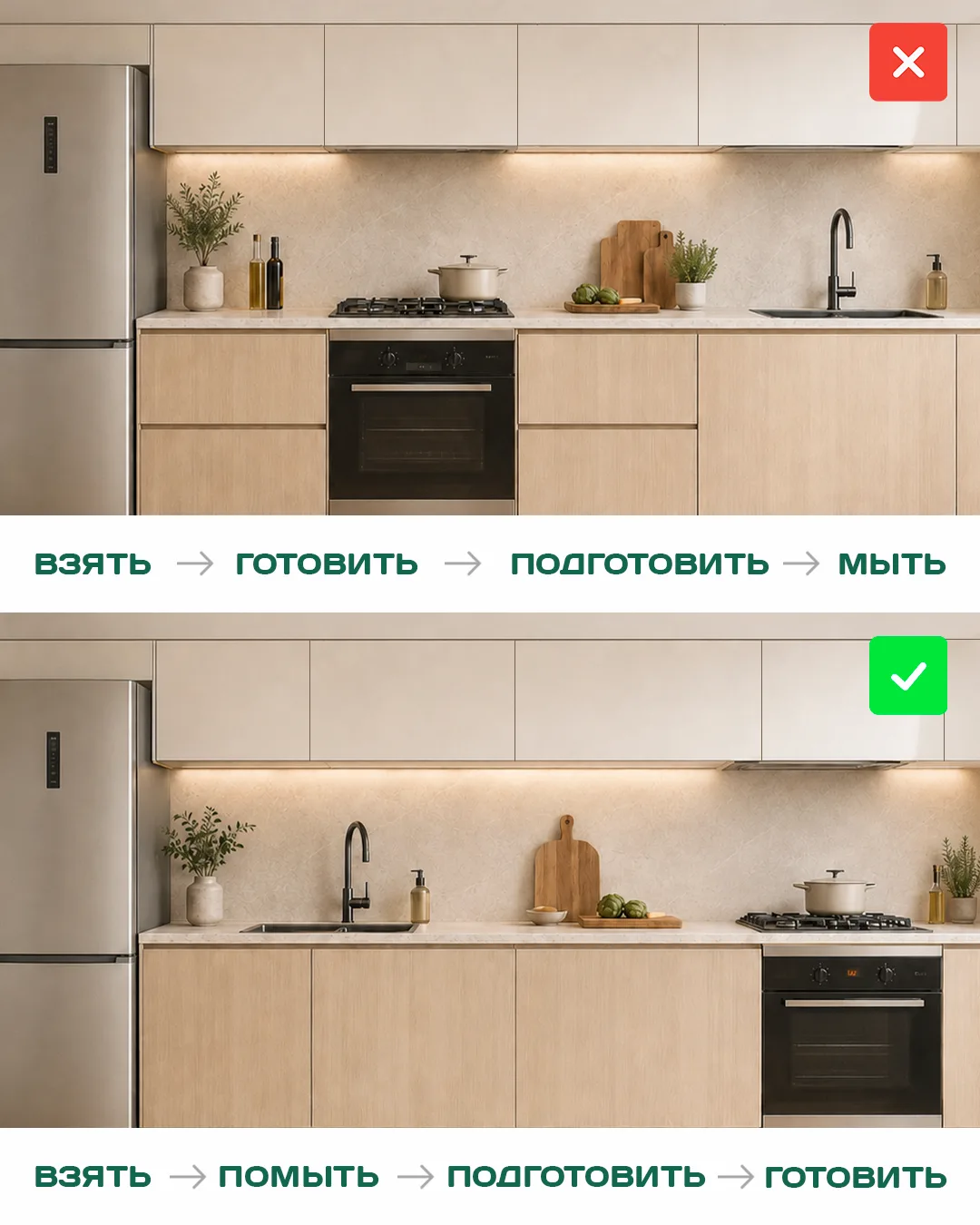 Линейная кухня: логика без лишних шагов 📐