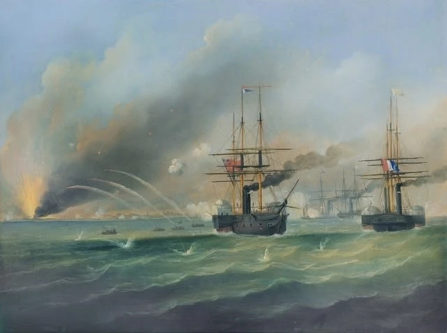В Крымскую войну — в 1853-1856 годах молодой Ейск почти сравняли с землей войска Великобритании, Фра