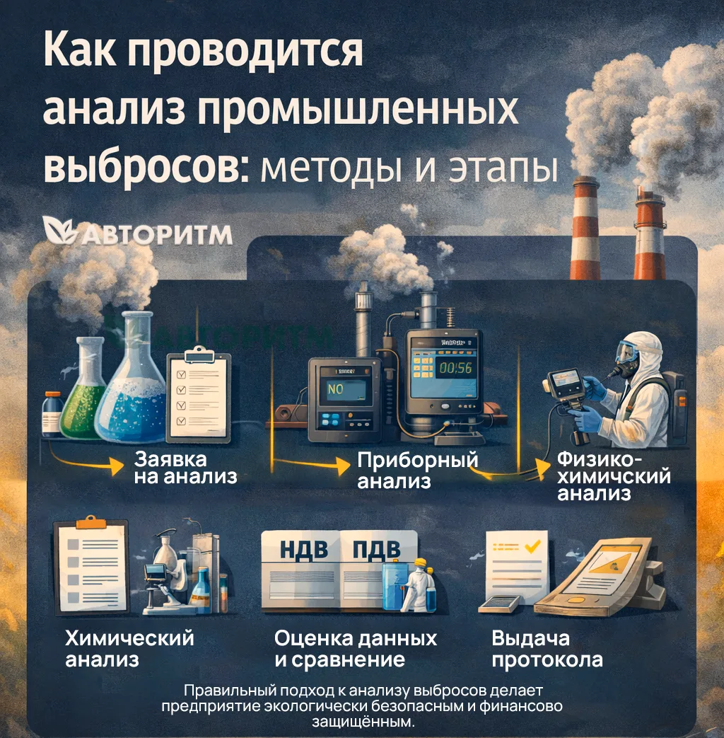 💨 Анализ промышленных выбросов — ключ к безопасному бизнесу!