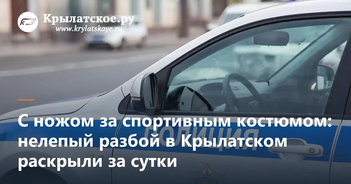 Полицейские по горячим следам задержали подозреваемого в разбойном нападении на спортивный магазин в