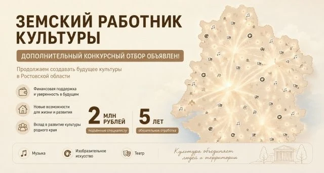 Министерство культуры Ростовской области объявляет дополнительный конкурсный отбор учас...