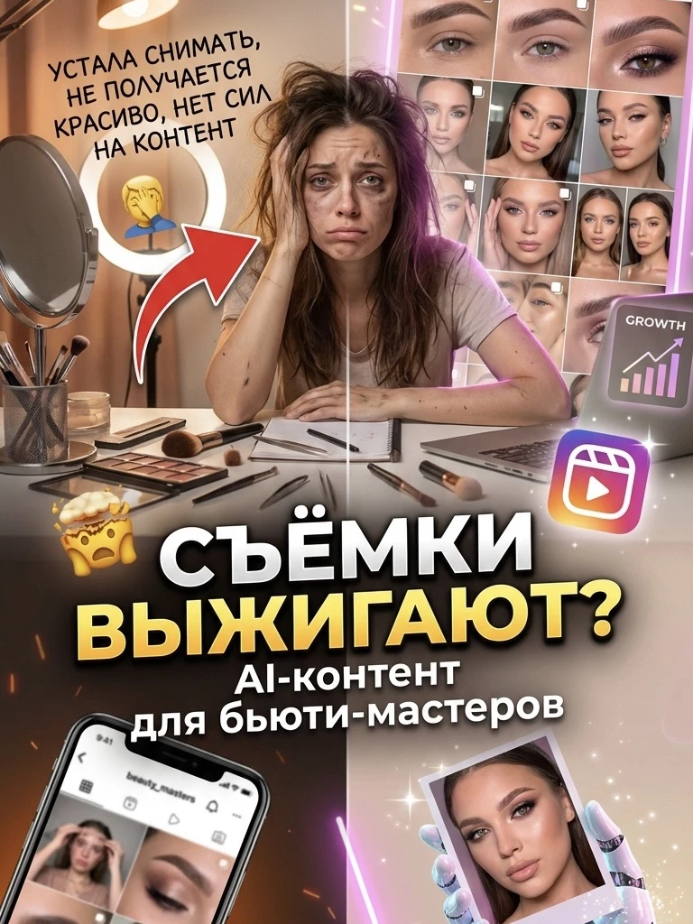 Почему бьюти-мастера выгорают от съёмок? 😰💄