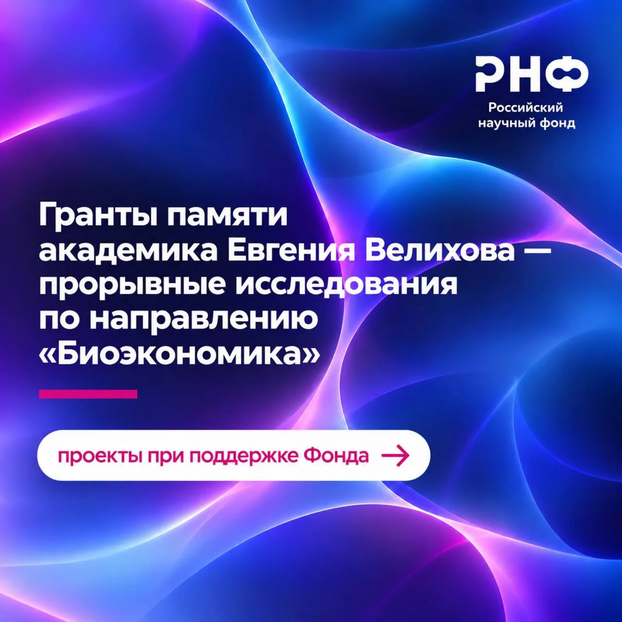 Гранты памяти академика Е. П. Велихова: прорывные исследования по направлению «Биоэконо...