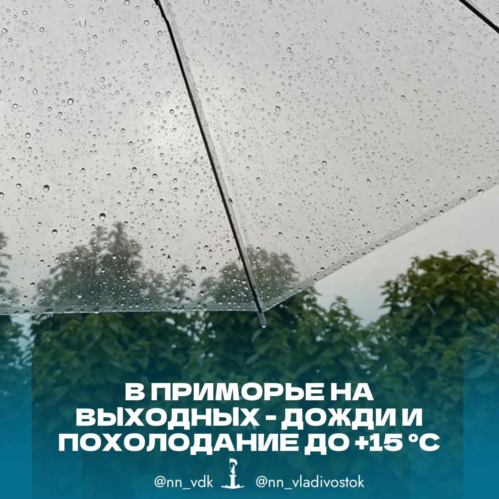 🌧 В Приморье на выходных - дожди и похолодание до +15 °C.