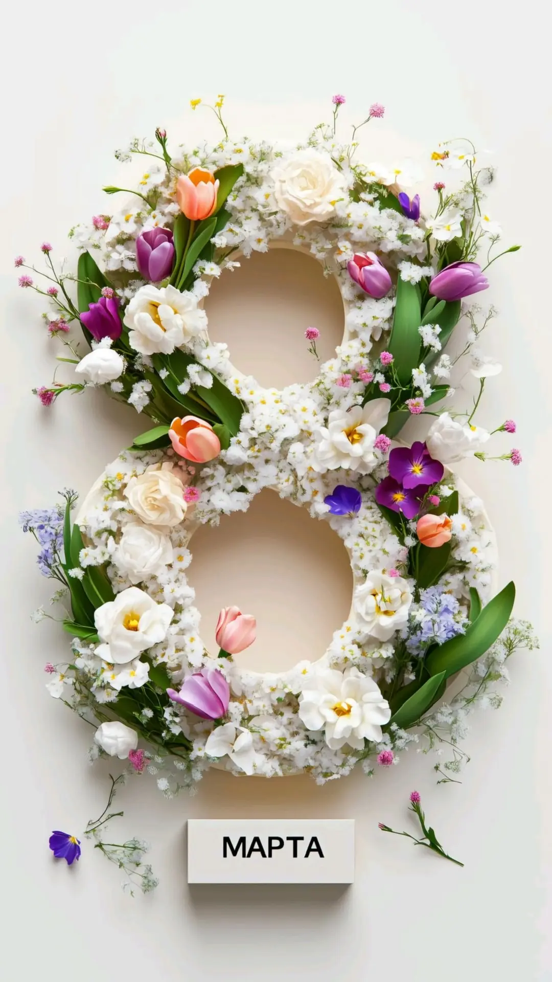 Дорогие девушки, с праздником весны, тепла и красоты! С 8 марта💐
