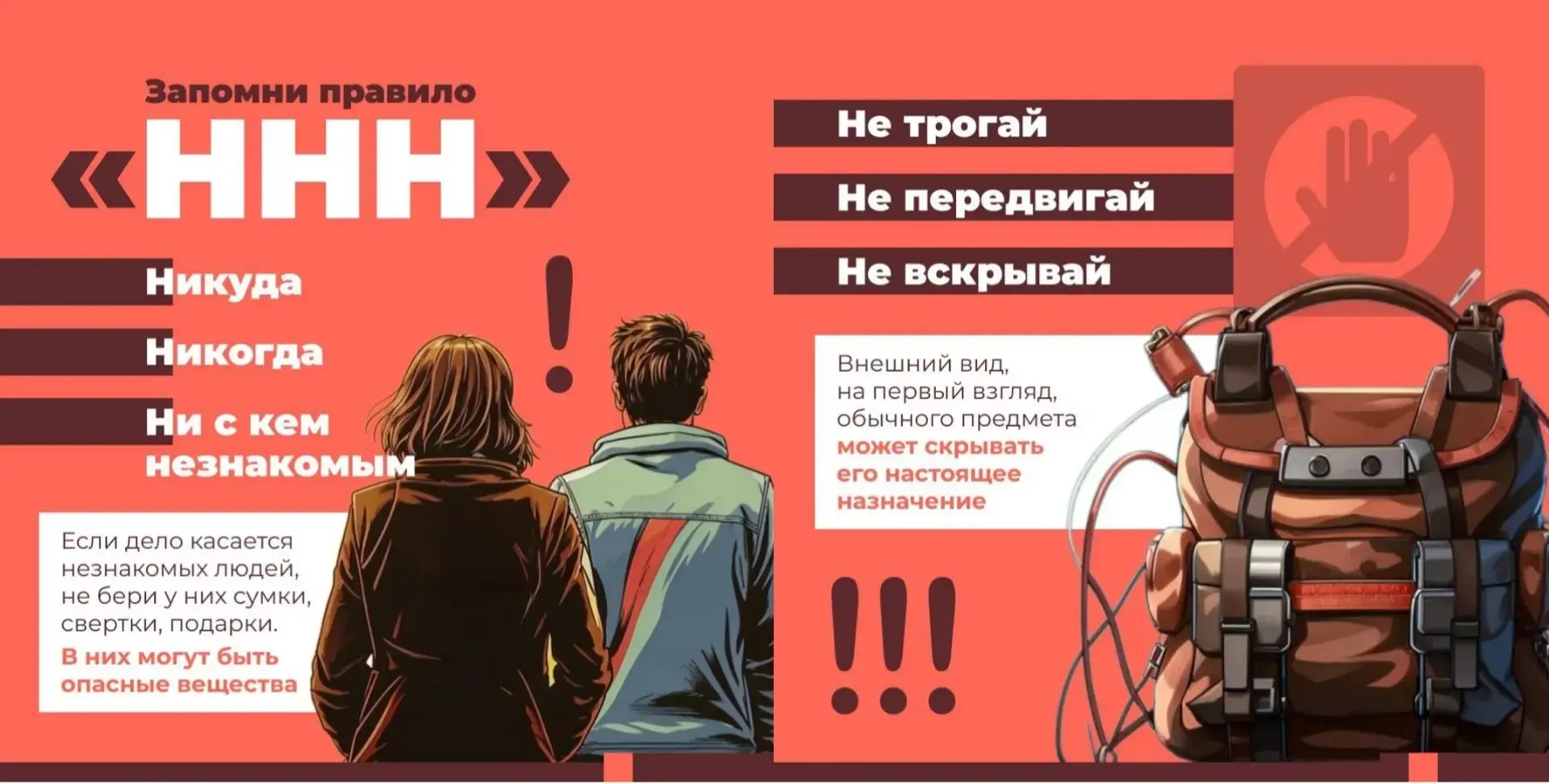 Безопасность 24/7
Помни! Безопасность начинается с тебя
Правило трёх «ННН»