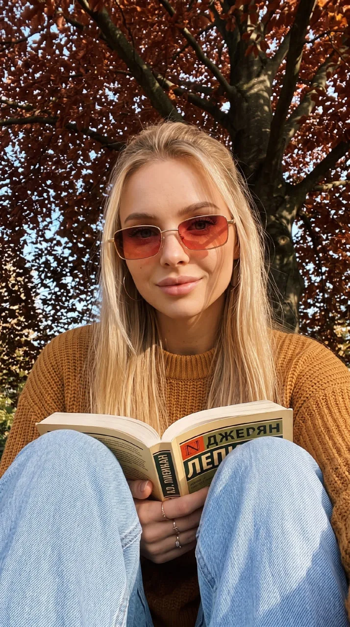 Осеннее селфи с книгой