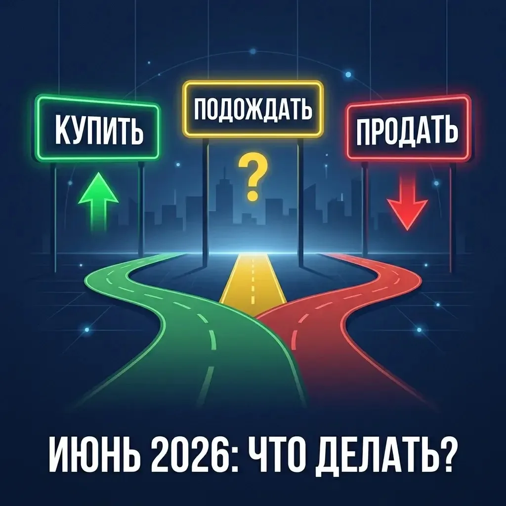 Купить, продать или подождать? Честный ответ для тех, кто устал гадать

Июнь 2026. Рынок замер. Ипот