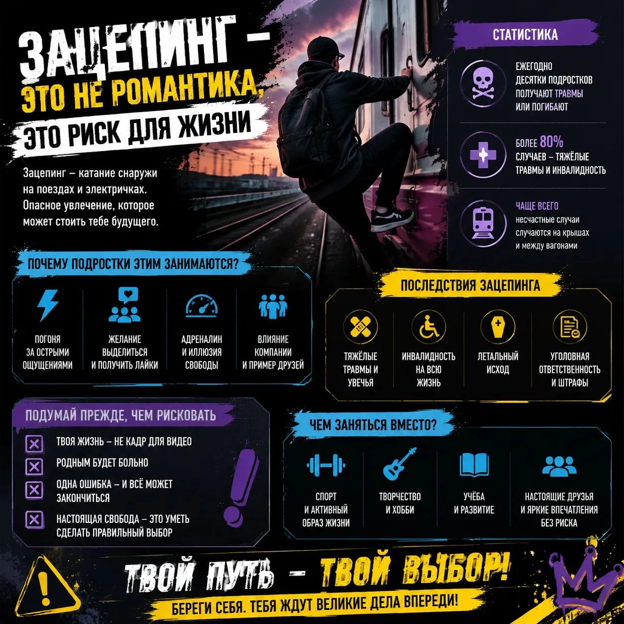 ⚠️ Не играйте с судьбой: чем опасен зацепинг